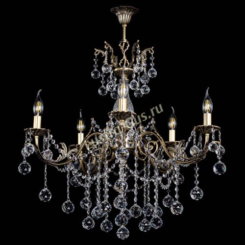 Люстра бронзовая Кассандра Алфея №5/1 шар в Сочи Гусь Хрустальный