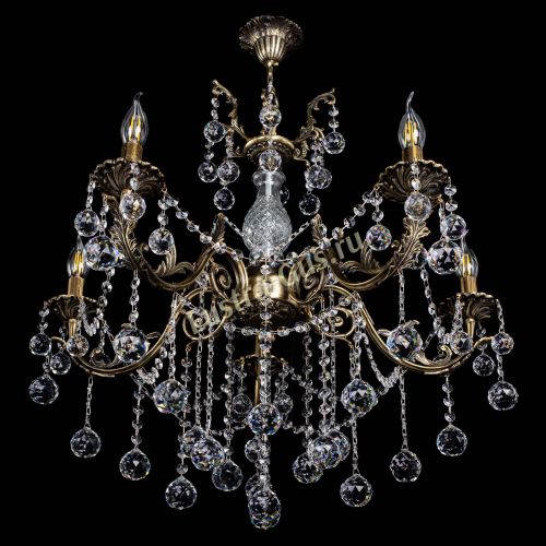 Люстра бронзовая Кассандра Алфея №5/1 шар в Сочи Гусь Хрустальный