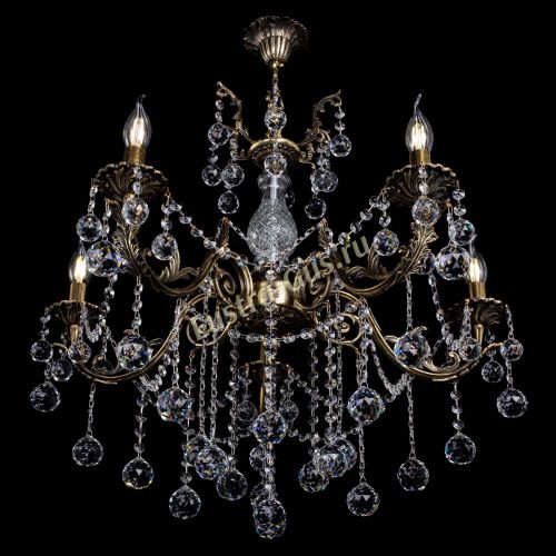 Люстра бронзовая Кассандра Алфея №5/1 шар в Сочи Гусь Хрустальный