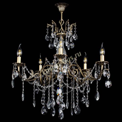 Люстра бронзовая Кассандра Алфея №5/1 звездочка в Сочи Гусь Хрустальный