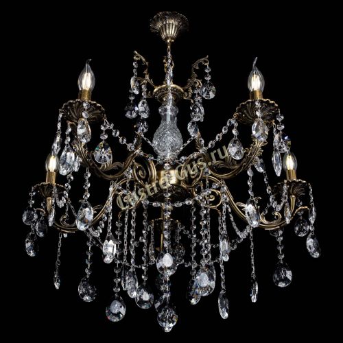 Люстра бронзовая Кассандра Алфея №5/1 звездочка в Сочи Гусь Хрустальный