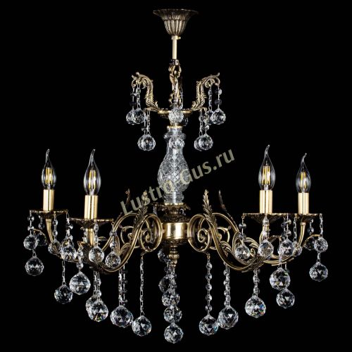 Люстра бронзовая Кассандра Алфея №5/2 шар в Сочи Гусь Хрустальный