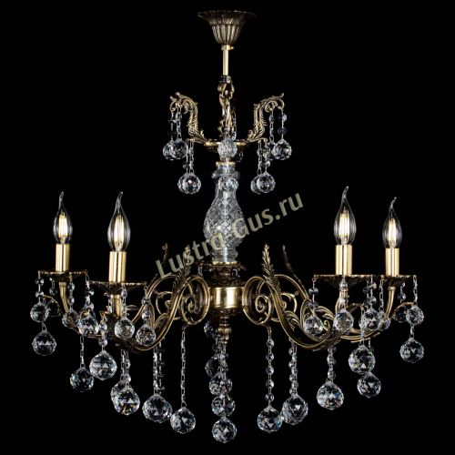 Люстра бронзовая Кассандра Алфея №5/2 шар в Сочи Гусь Хрустальный