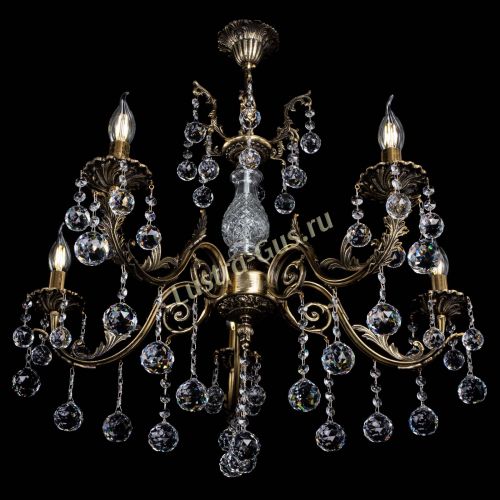 Люстра бронзовая Кассандра Алфея №5/2 шар в Сочи Гусь Хрустальный