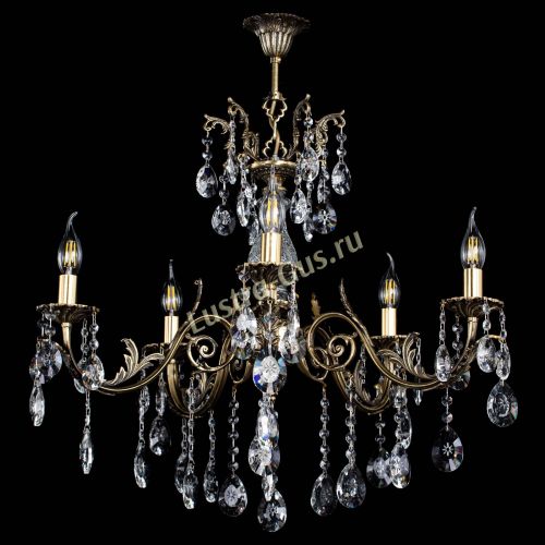 Люстра бронзовая Кассандра Алфея №5/2 звездочка в Сочи Гусь Хрустальный