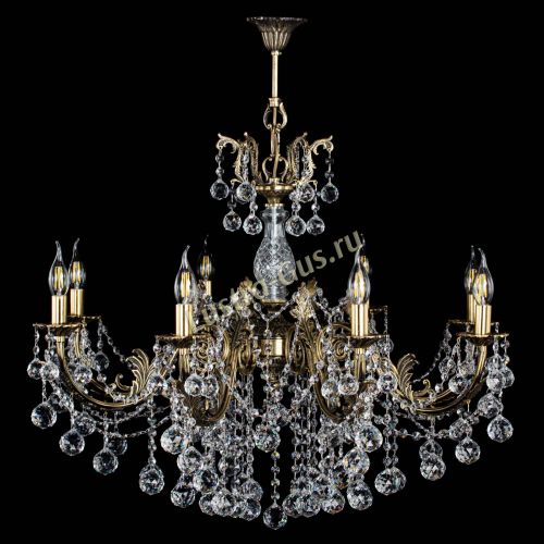 Люстра бронзовая Кассандра Алфея №8/1 шар в Сочи Гусь Хрустальный