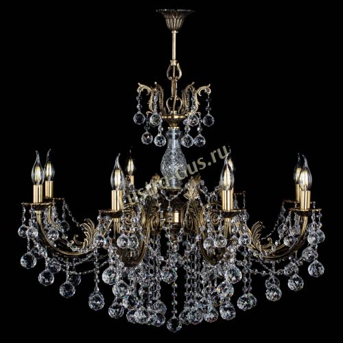 Люстра бронзовая Кассандра Алфея №8/1 шар в Сочи Гусь Хрустальный
