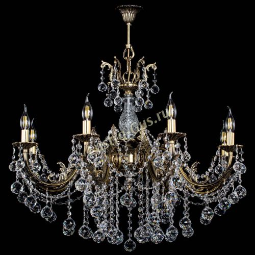 Люстра бронзовая Кассандра Алфея №8/1 шар в Сочи Гусь Хрустальный