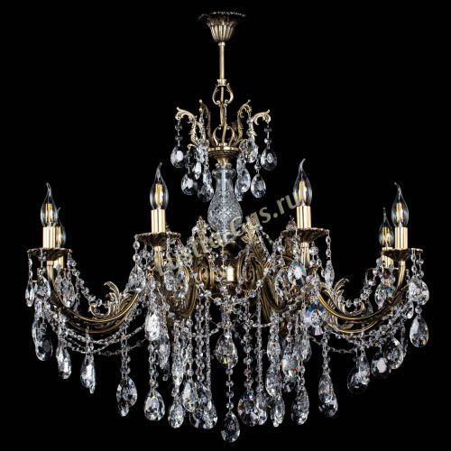 Люстра бронзовая Кассандра Алфея №8/1 звездочка в Сочи Гусь Хрустальный