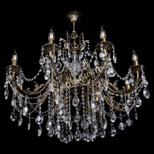 Люстра бронзовая Кассандра Алфея №8/1 звездочка в Сочи Гусь Хрустальный