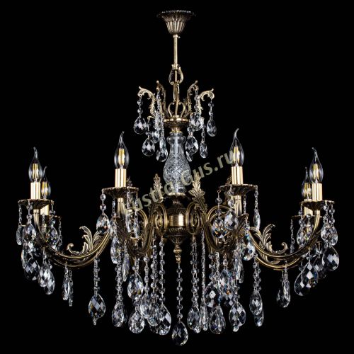 Люстра бронзовая Кассандра Алфея №8/2 баден в Сочи Гусь Хрустальный