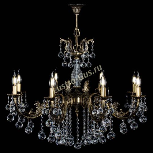 Люстра бронзовая Кассандра Алфея №8/2 шар в Сочи Гусь Хрустальный