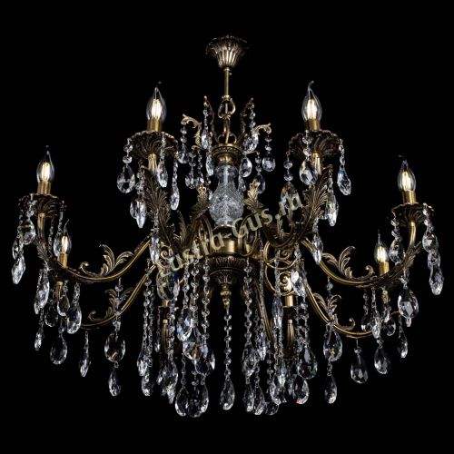 Люстра бронзовая Кассандра Алфея №8/2 журавлик в Сочи Гусь Хрустальный