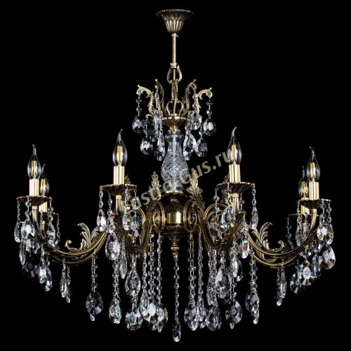 Люстра бронзовая Кассандра Алфея №8/2 звездочка в Сочи Гусь Хрустальный