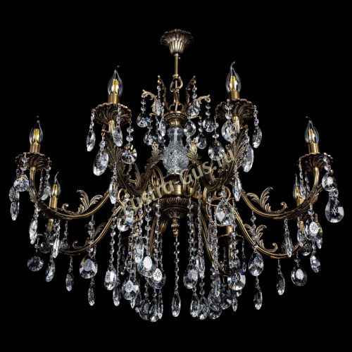 Люстра бронзовая Кассандра Алфея №8/2 звездочка в Сочи Гусь Хрустальный