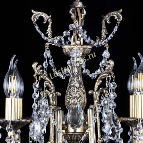Люстра бронзовая Матильда №4 Баден в Сочи Гусь Хрустальный