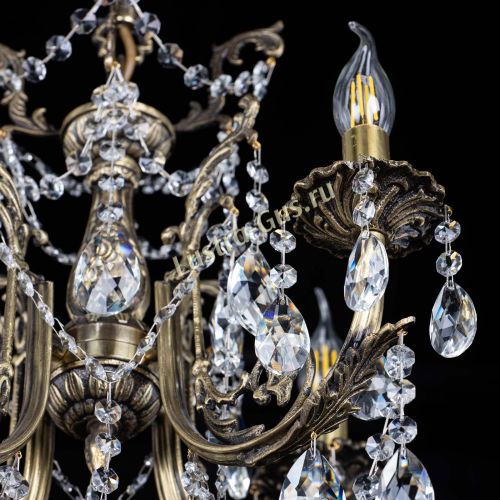 Люстра бронзовая Матильда №4 Баден в Сочи Гусь Хрустальный