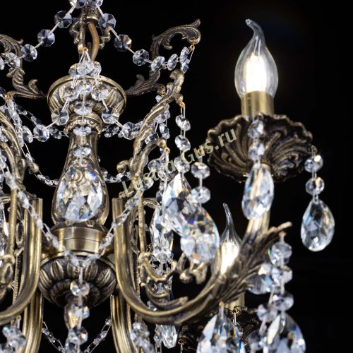 Люстра бронзовая Матильда №4 Баден в Сочи Гусь Хрустальный