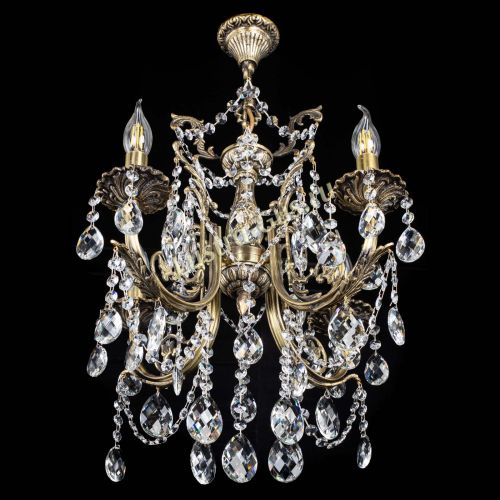 Люстра бронзовая Матильда №4 Баден в Сочи Гусь Хрустальный