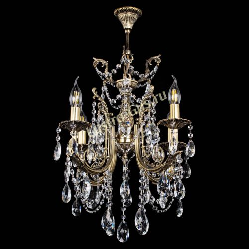 Люстра бронзовая Матильда №4 Журавлик в Сочи Гусь Хрустальный