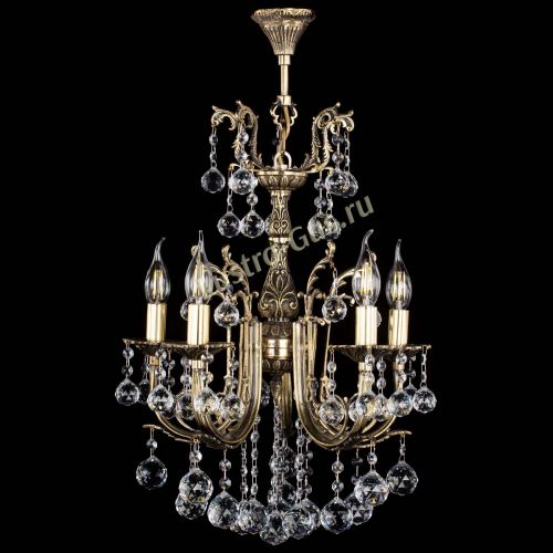 Люстра бронзовая Матильда №5/2 Шар в Сочи Гусь Хрустальный