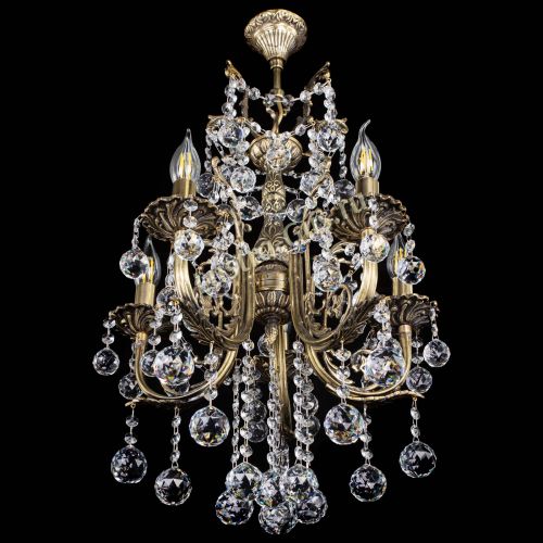 Люстра бронзовая Матильда №5/3 Шар в Сочи Гусь Хрустальный