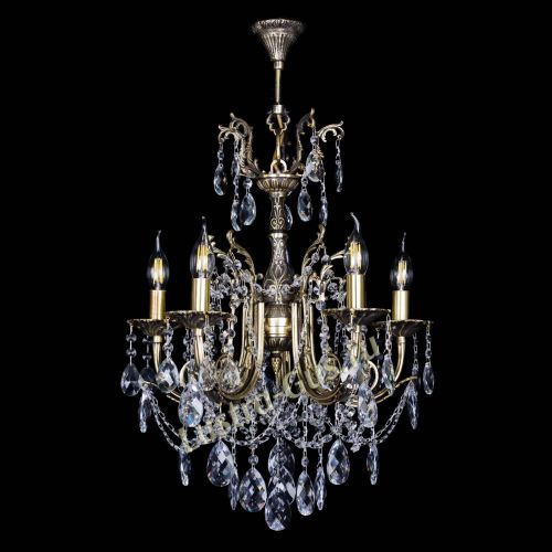 Люстра бронзовая Матильда №5 Баден в Сочи Гусь Хрустальный