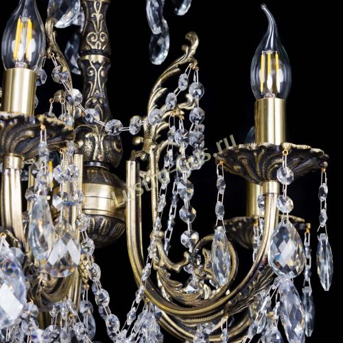 Люстра бронзовая Матильда №5 Баден в Сочи Гусь Хрустальный