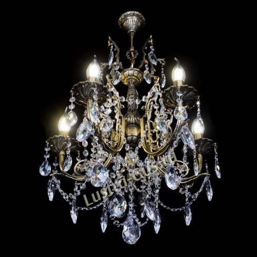 Люстра бронзовая Матильда №5 Баден в Сочи Гусь Хрустальный