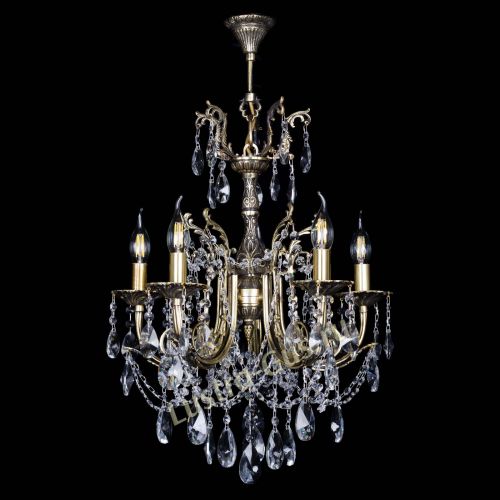 Люстра бронзовая Матильда №5 Лучик в Сочи Гусь Хрустальный