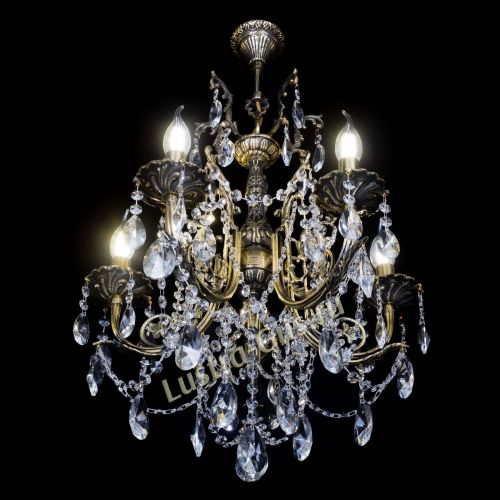 Люстра бронзовая Матильда №5 Лучик в Сочи Гусь Хрустальный