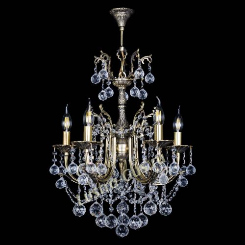 Люстра бронзовая Матильда №5 Шар в Сочи Гусь Хрустальный