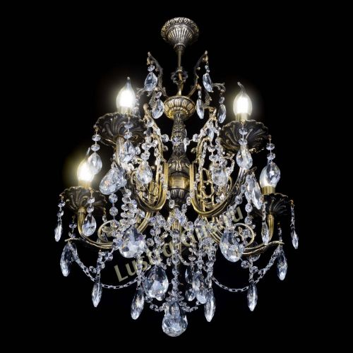 Люстра бронзовая Матильда №5 Журавлик в Сочи Гусь Хрустальный