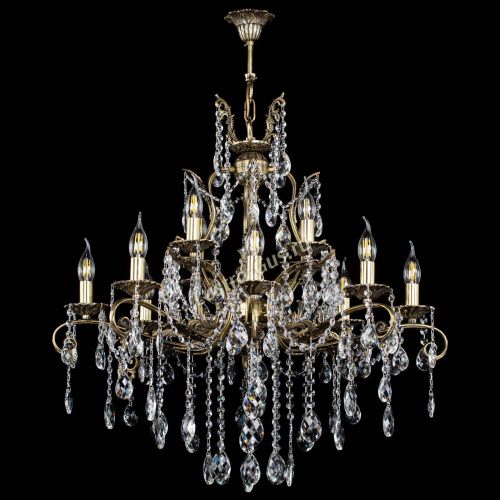 Люстра бронзовая Мелания №12/2 баден в Сочи Гусь Хрустальный