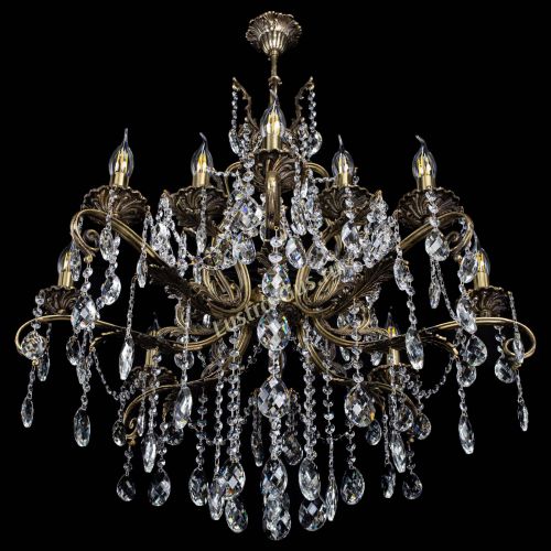 Люстра бронзовая Мелания №12/2 баден в Сочи Гусь Хрустальный