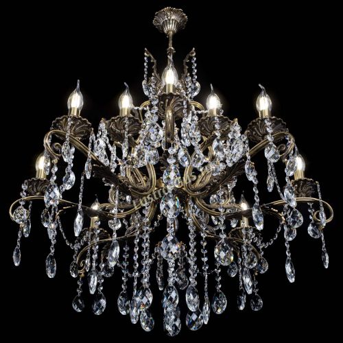 Люстра бронзовая Мелания №12/2 баден в Сочи Гусь Хрустальный