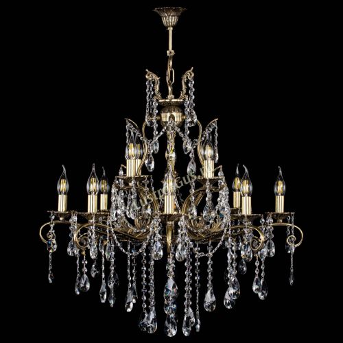 Люстра бронзовая Мелания №12/2 лучик в Сочи Гусь Хрустальный