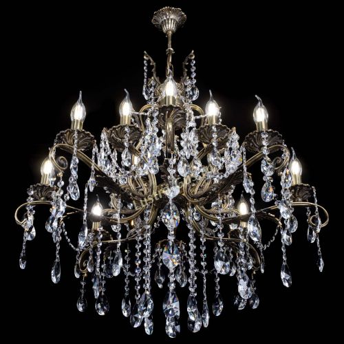 Люстра бронзовая Мелания №12/2 лучик в Сочи Гусь Хрустальный