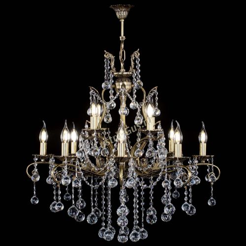 Люстра бронзовая Мелания №12/2 шар в Сочи Гусь Хрустальный