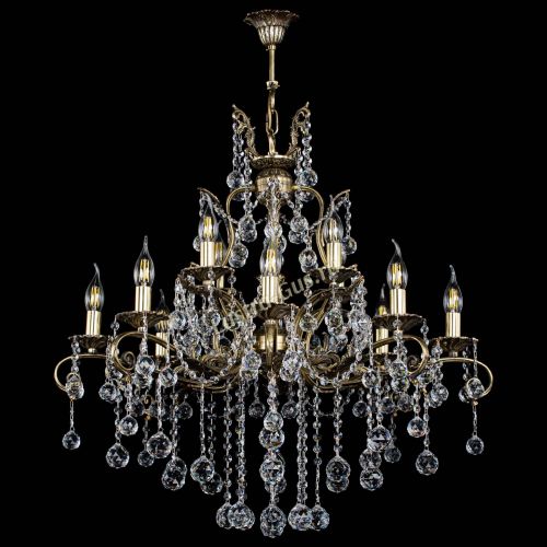 Люстра бронзовая Мелания №12/2 шар в Сочи Гусь Хрустальный