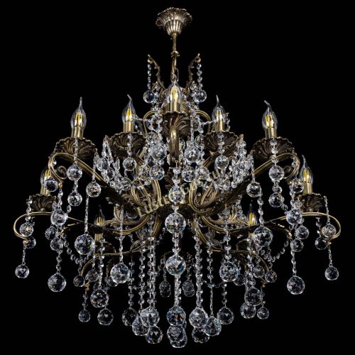 Люстра бронзовая Мелания №12/2 шар в Сочи Гусь Хрустальный