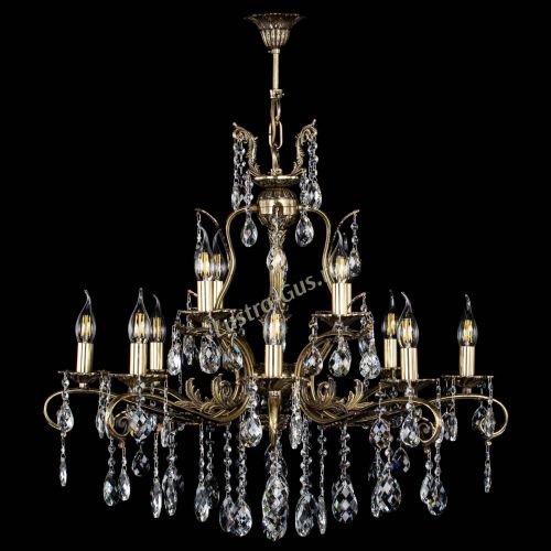 Люстра бронзовая Мелания №12/1 баден в Сочи Гусь Хрустальный