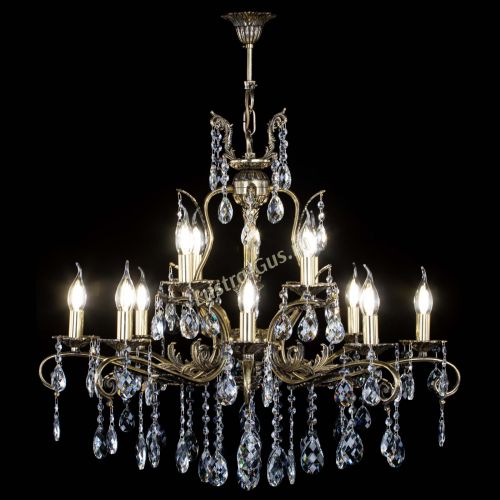 Люстра бронзовая Мелания №12/1 баден в Сочи Гусь Хрустальный