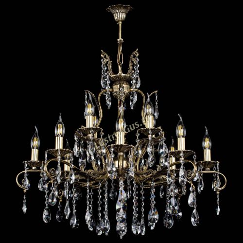 Люстра бронзовая Мелания №12/1 лучик в Сочи Гусь Хрустальный