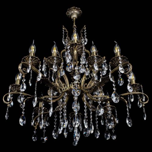 Люстра бронзовая Мелания №12/1 лучик в Сочи Гусь Хрустальный