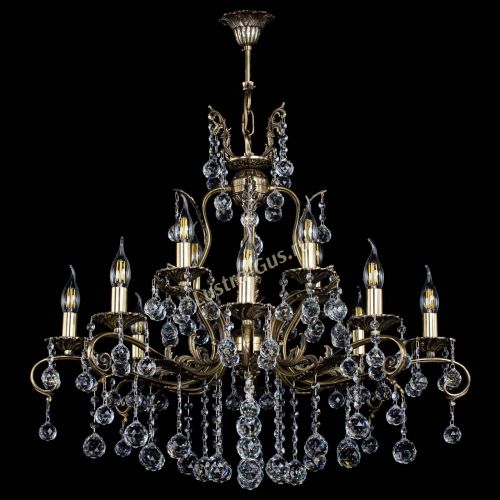 Люстра бронзовая Мелания №12/1 шар в Сочи Гусь Хрустальный