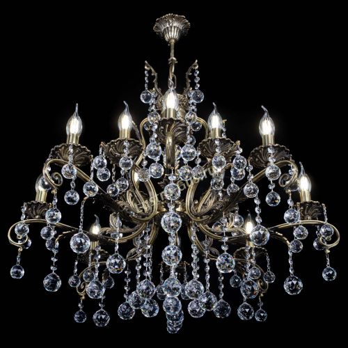 Люстра бронзовая Мелания №12/1 шар в Сочи Гусь Хрустальный