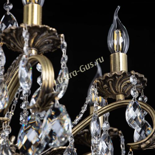 Люстра бронзовая Милана №1 баден в Сочи Гусь Хрустальный