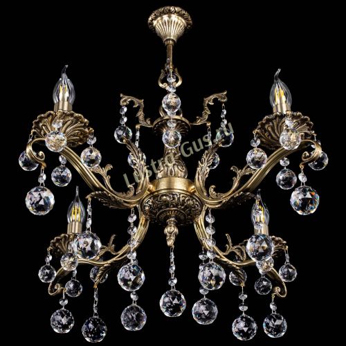 Люстра бронзовая Милана №4/2 шар в Сочи Гусь Хрустальный