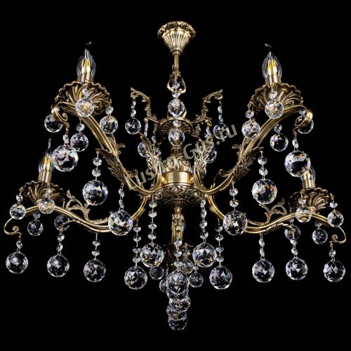 Люстра бронзовая Милана №5/2 шар в Сочи Гусь Хрустальный